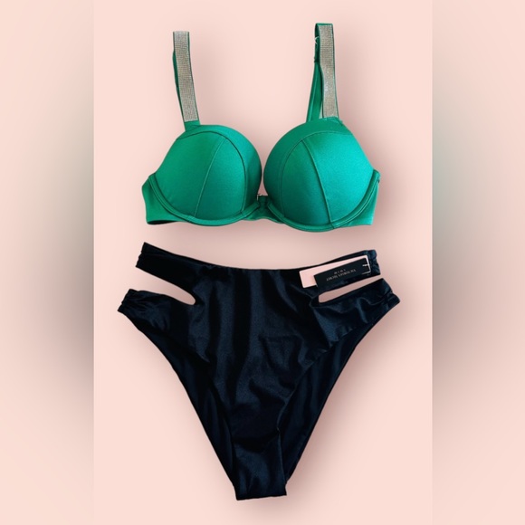 Victoria’s Secret Swim Bikini Shine Push-up Top & High Waist Bottom - Picture 4 of 8